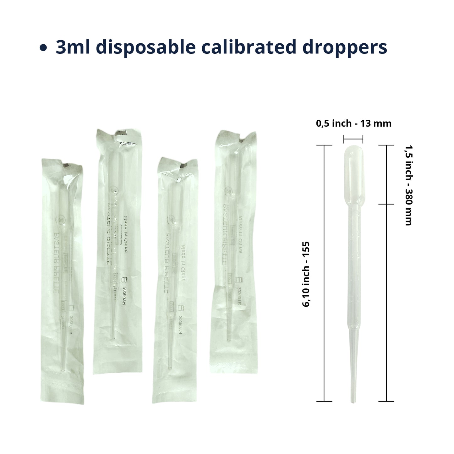 PIPETA PASTEUR ESTÉRIL 3 ML X 250